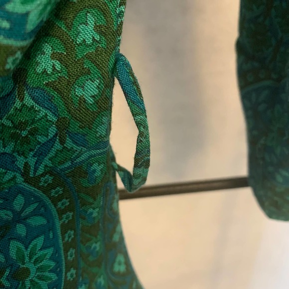 RELOMS Vintage Mandala Paisley Button Down Dress Green Women's Size 20 - Picture 8 of 12